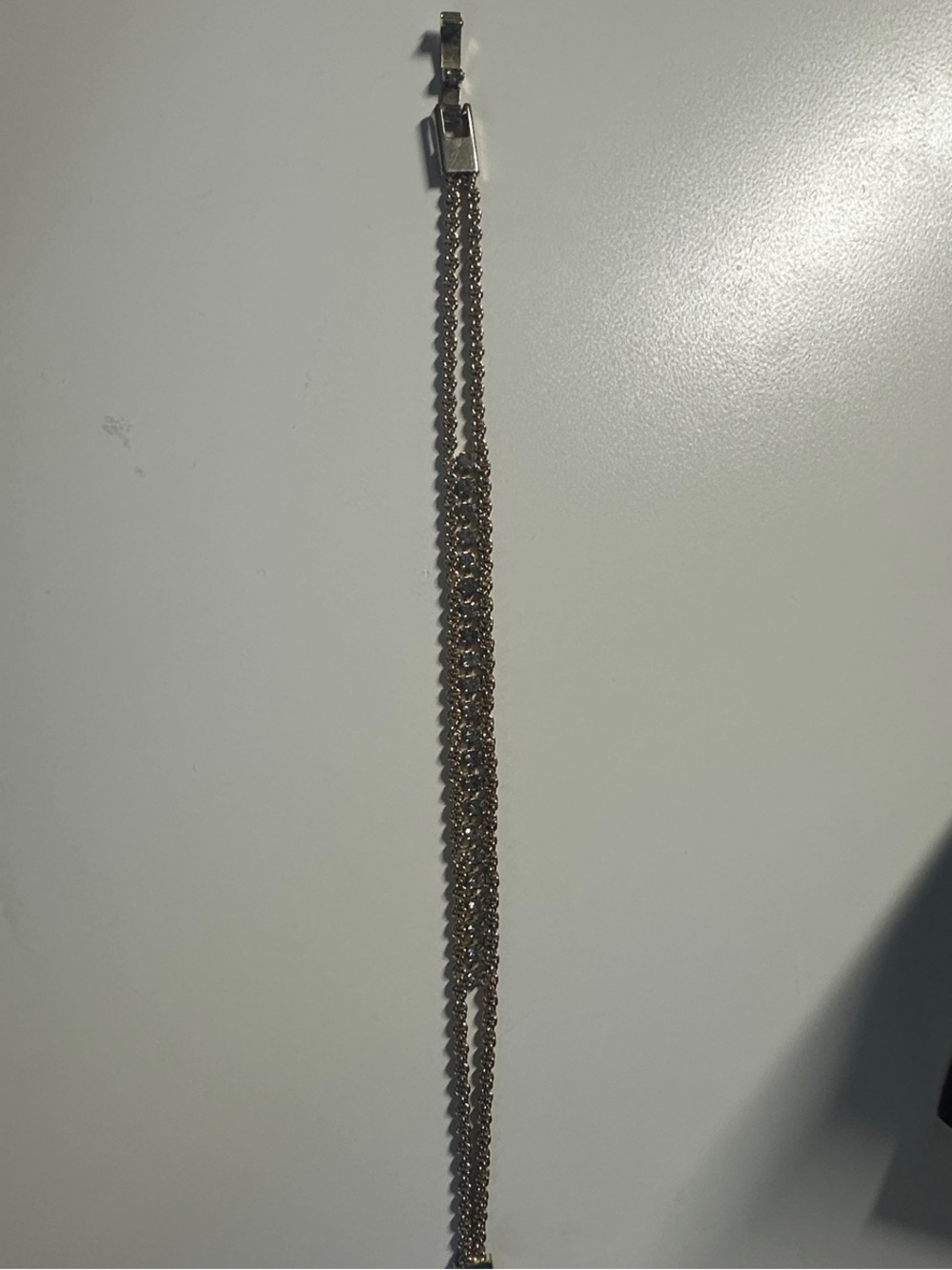 Vintage Antique Rhinestone Gold Tone Chain Bracelet